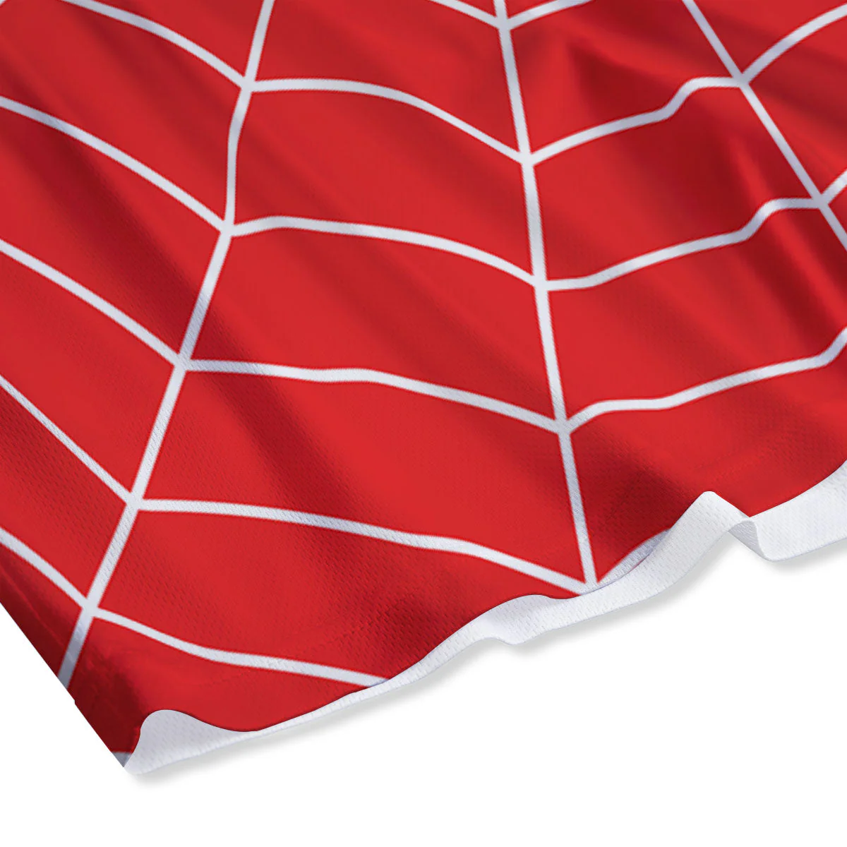 Spider Web Red Print Mesh Shorts - Image 4