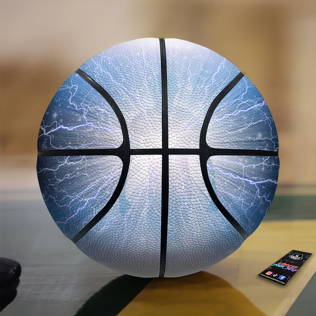 Spirit Blue Abstract Print Basketball
