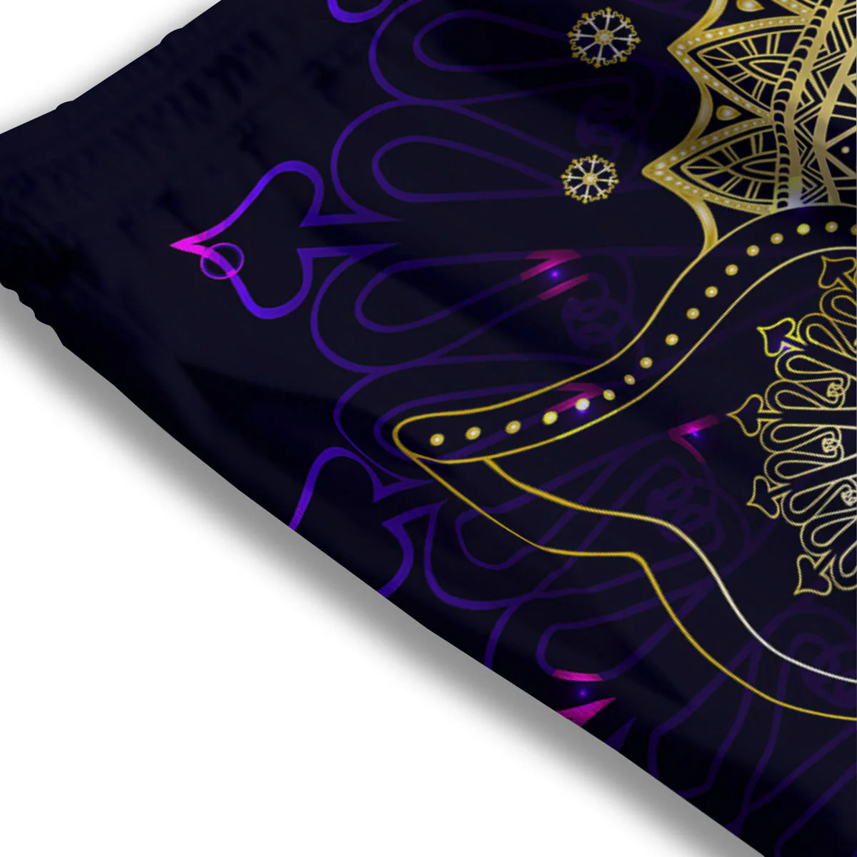 Spiritual Elephant Indian Tribal Print Mesh Shorts - Image 3