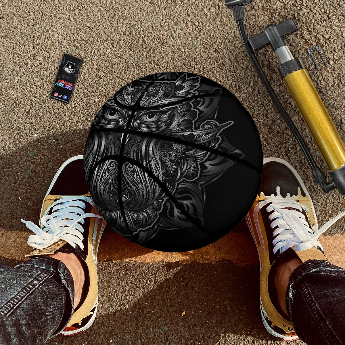 Spiritual Owl Sliver Print Basketball - Image 2