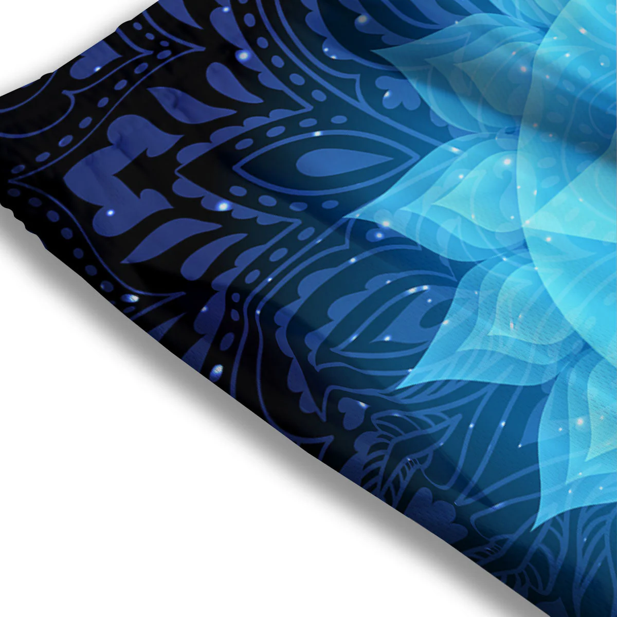 Spiritual Vishuddha Chakra Print Mesh Shorts - Image 3