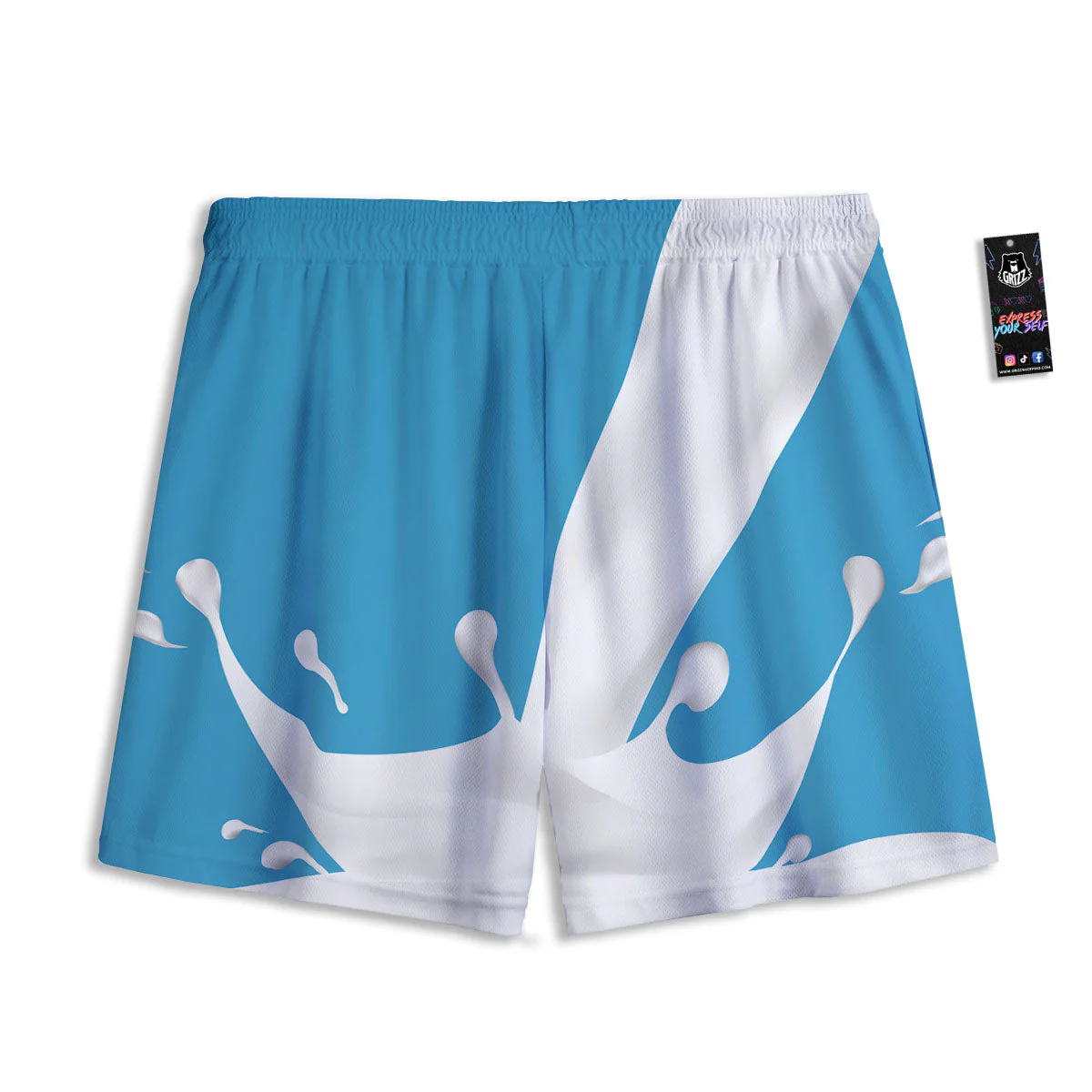 Splash Milk Print Mesh Shorts - Image 2