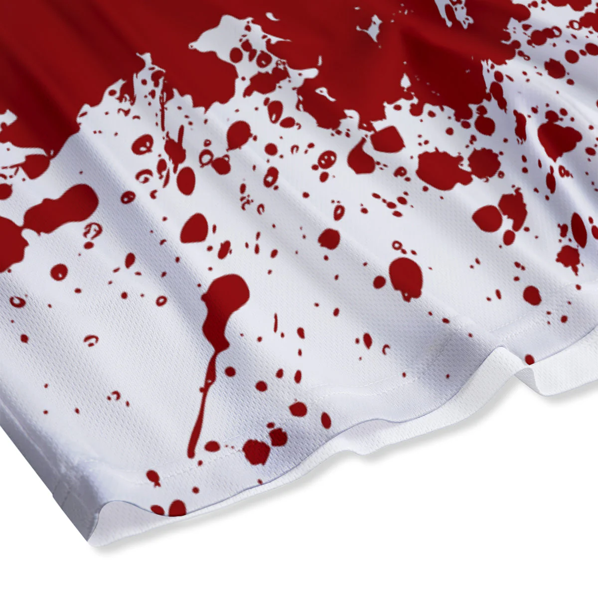 Splashed Blood Print Mesh Shorts - Image 4