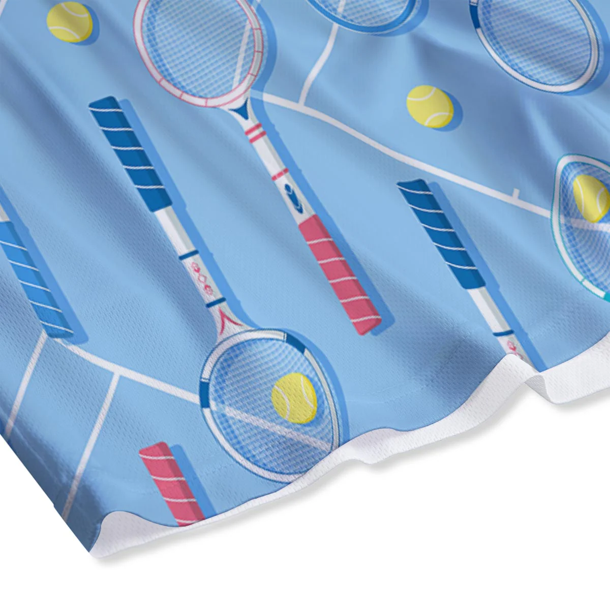 Sport Tennis Print Pattern Mesh Shorts - Image 4