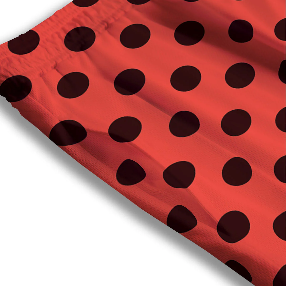 Spots Ladybug Print Pattern Mesh Shorts - Image 3
