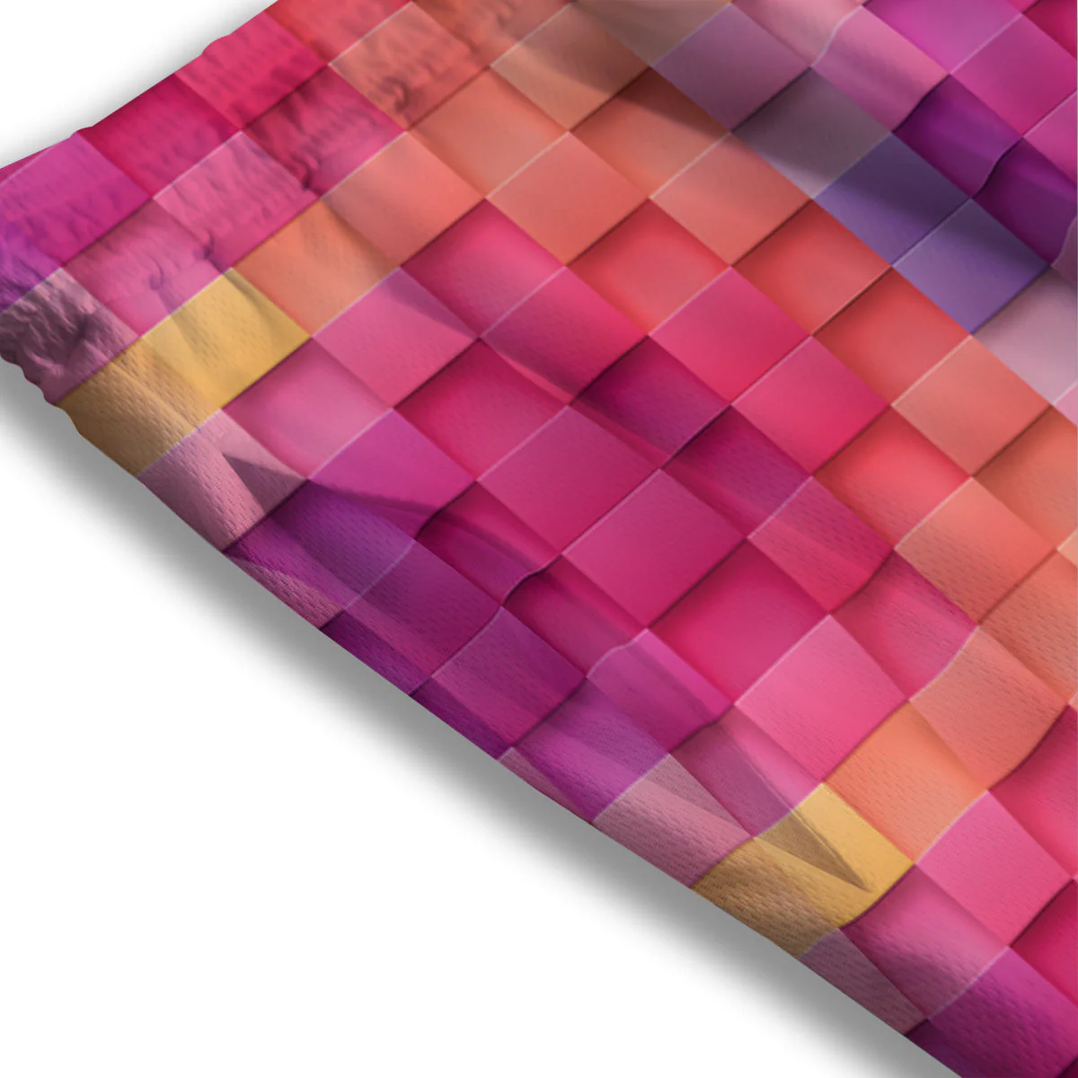 Square Tile 3D Colorful Print Pattern Mesh Shorts - Image 3