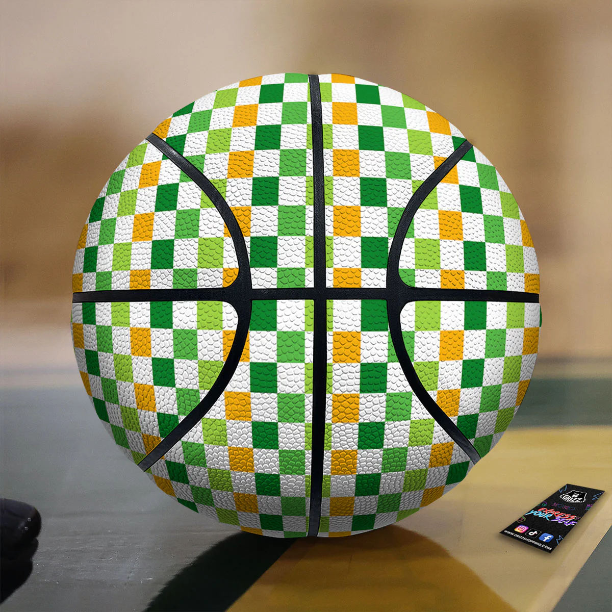 St. Patrick's Day Irish Checkered Print Basketball