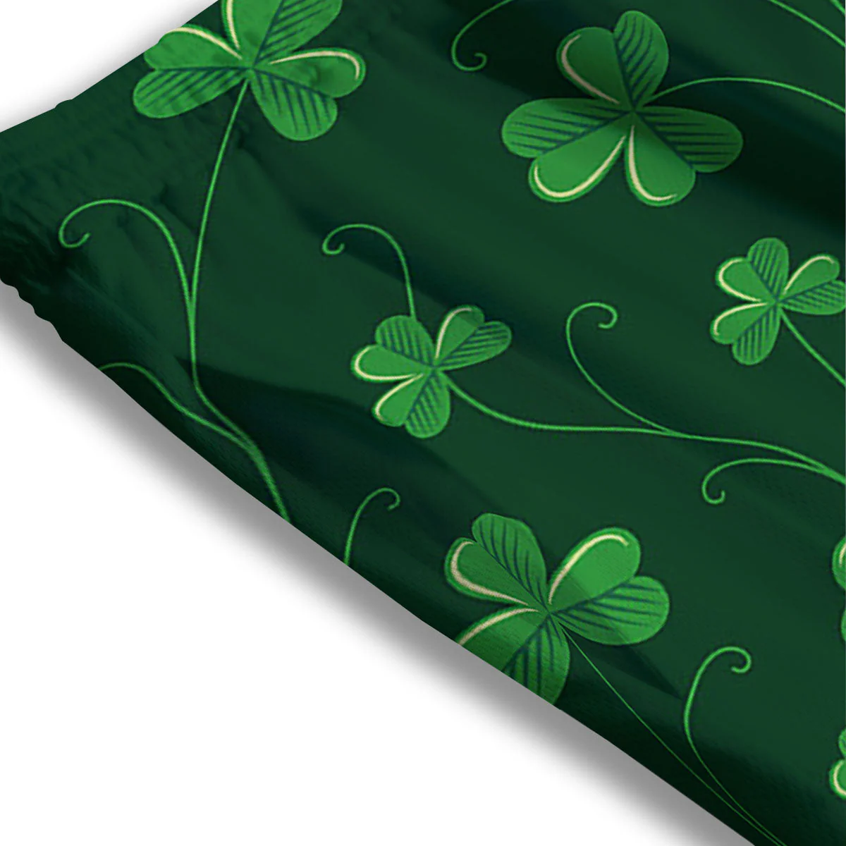 St. Patrick's Day Irish Leaf Print Mesh Shorts - Image 3
