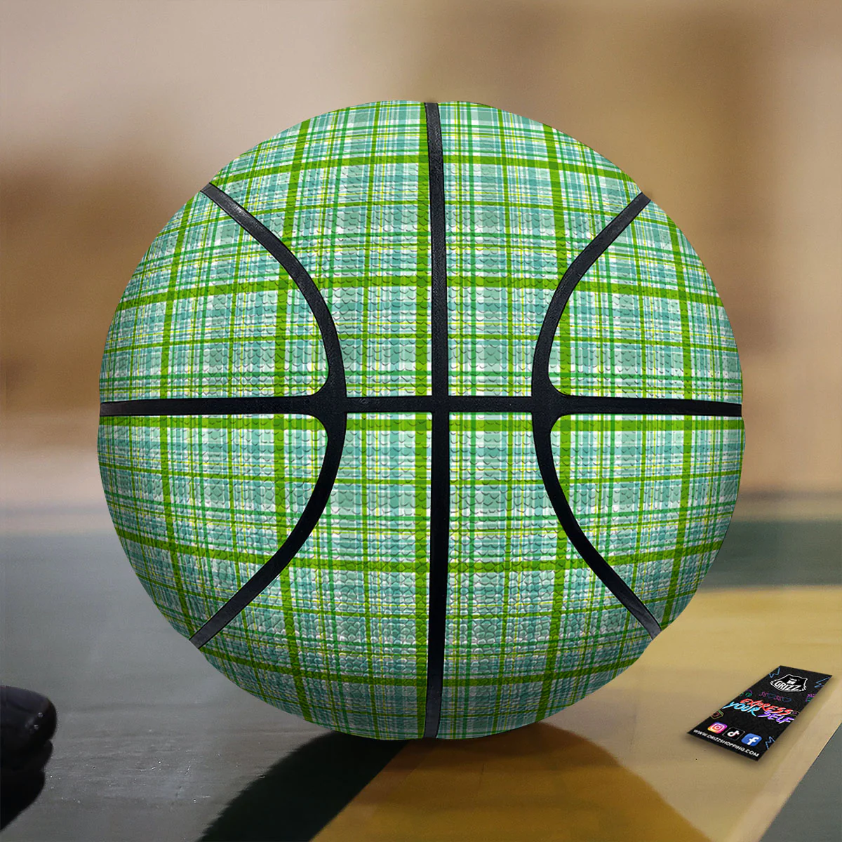 St. Patrick's Day Irish Plaid Print Basketball