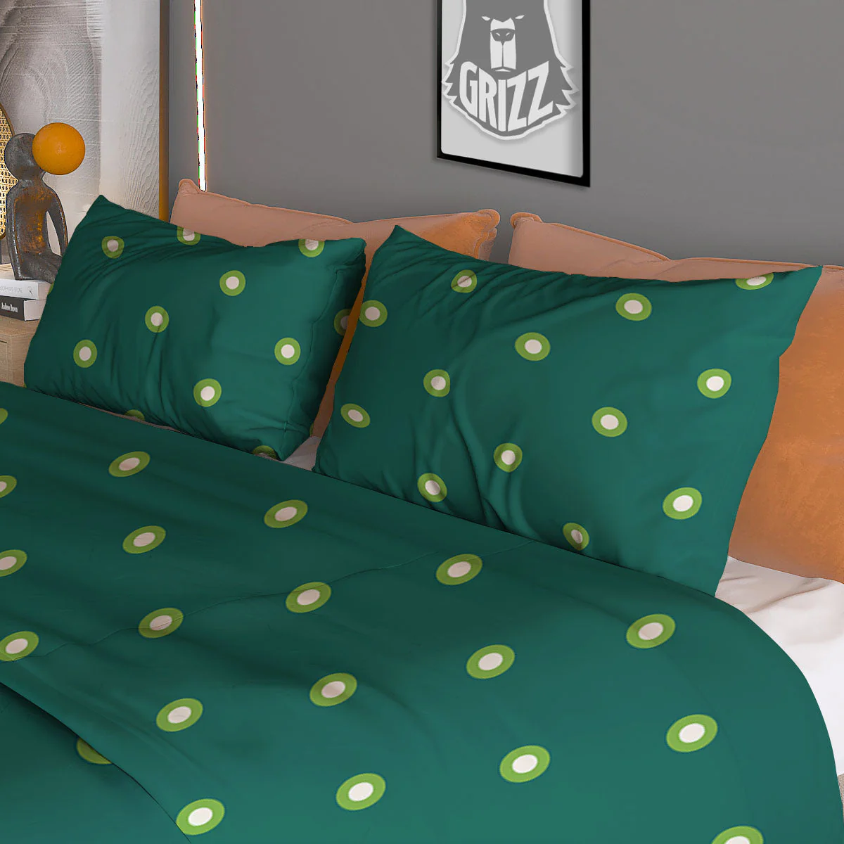 St. Patrick's Day Polka Dot Irish Print Duvet Cover Bedding Set - Image 3