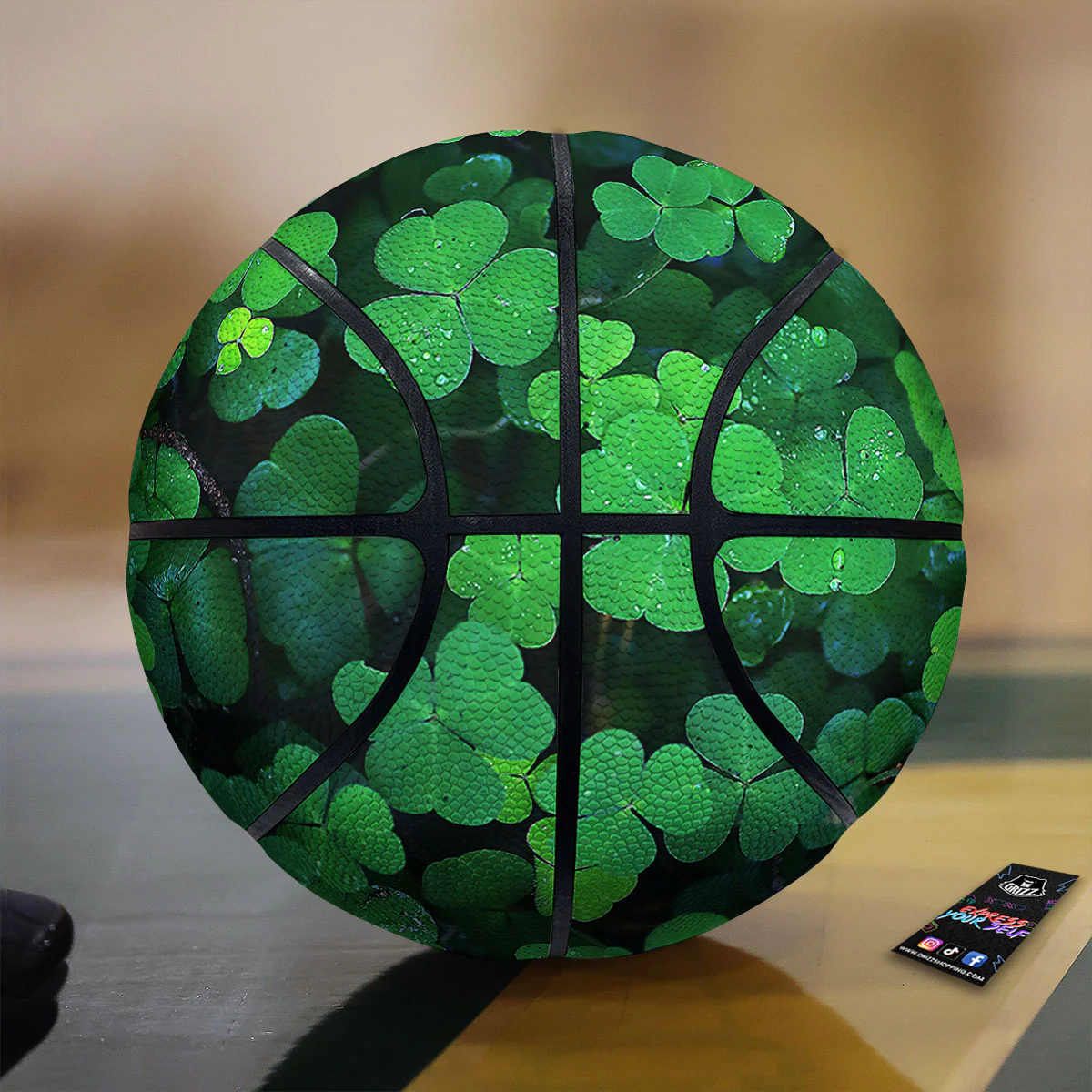 St. Patrick's Day Shamrock Clover Print Basketball