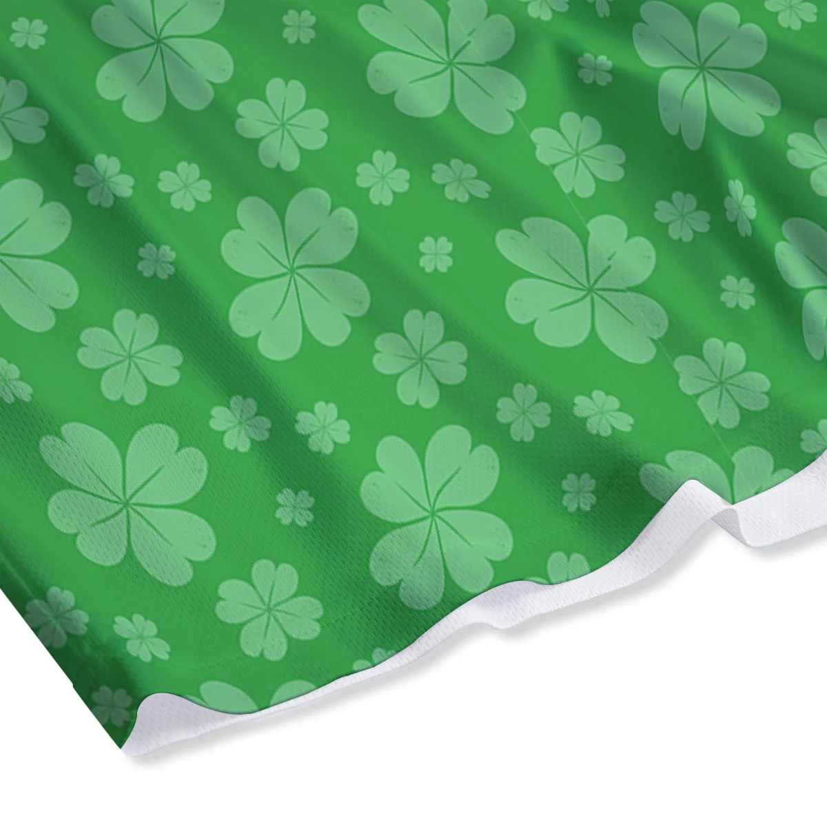 St. Patrick's Day Shamrock Leaf Print Pattern Mesh Shorts - Image 4