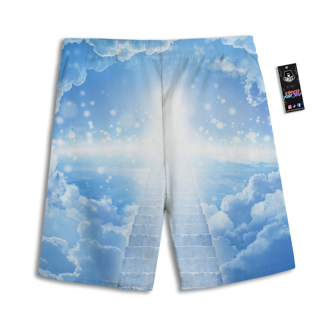 Stairs To Heaven Print Men's Athletic Shorts - Image 2
