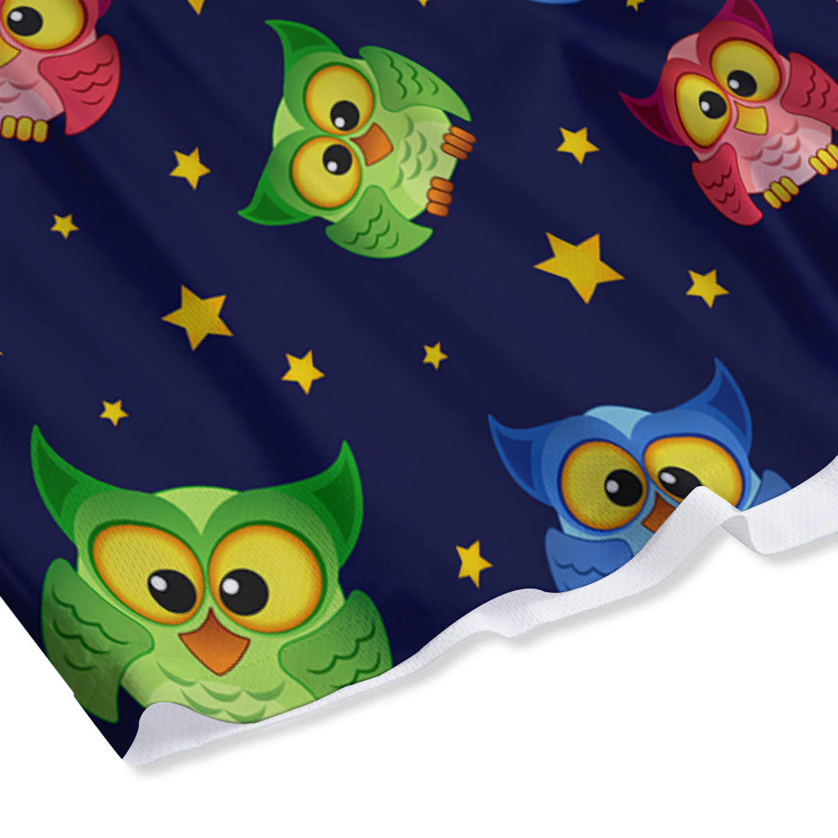 Star And Owl Print Pattern Mesh Shorts - Image 4