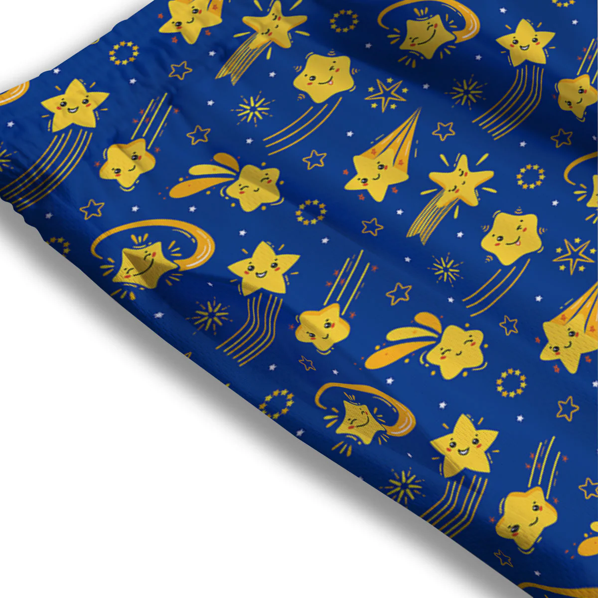 Star Cartoon Print Pattern Mesh Shorts - Image 3