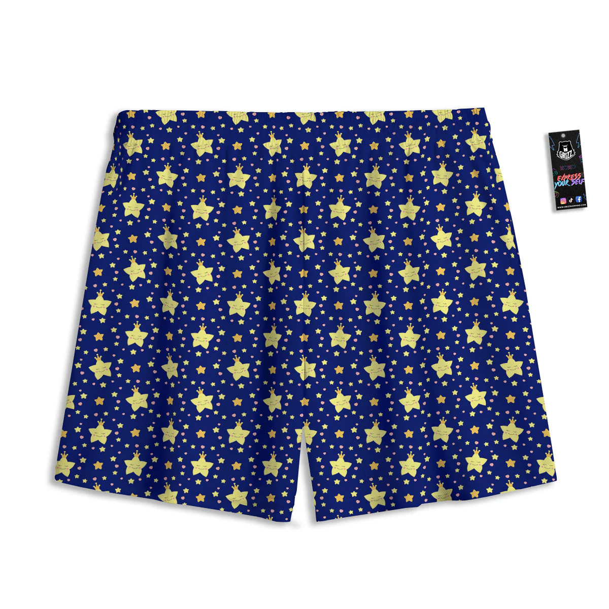 Star Cute Print Pattern Mesh Shorts - Image 2