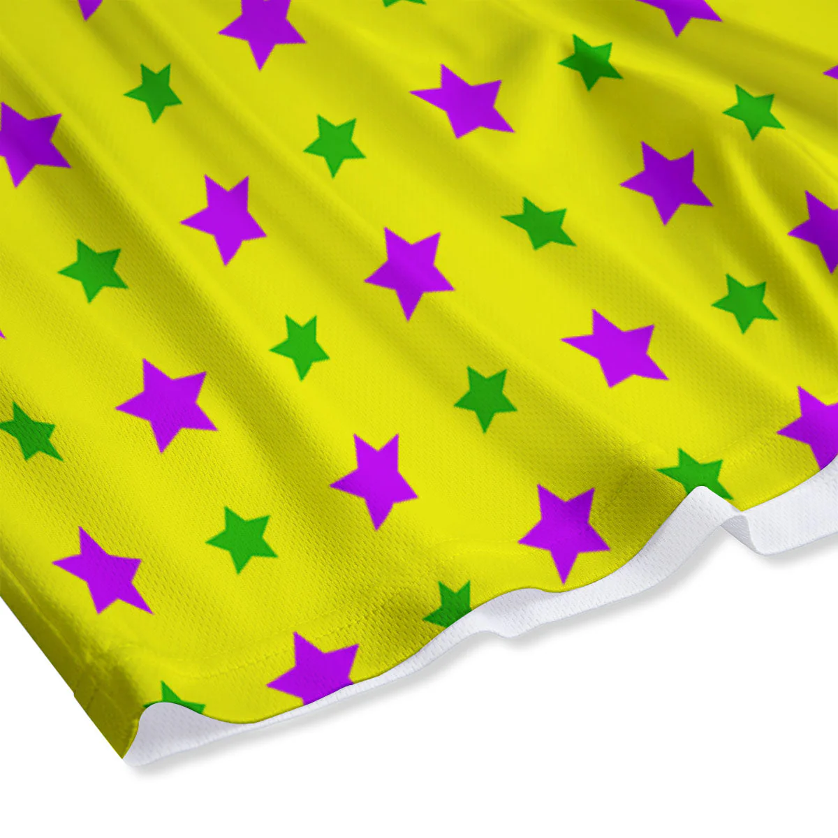 Star Mardi Gras Print Pattern Mesh Shorts - Image 4
