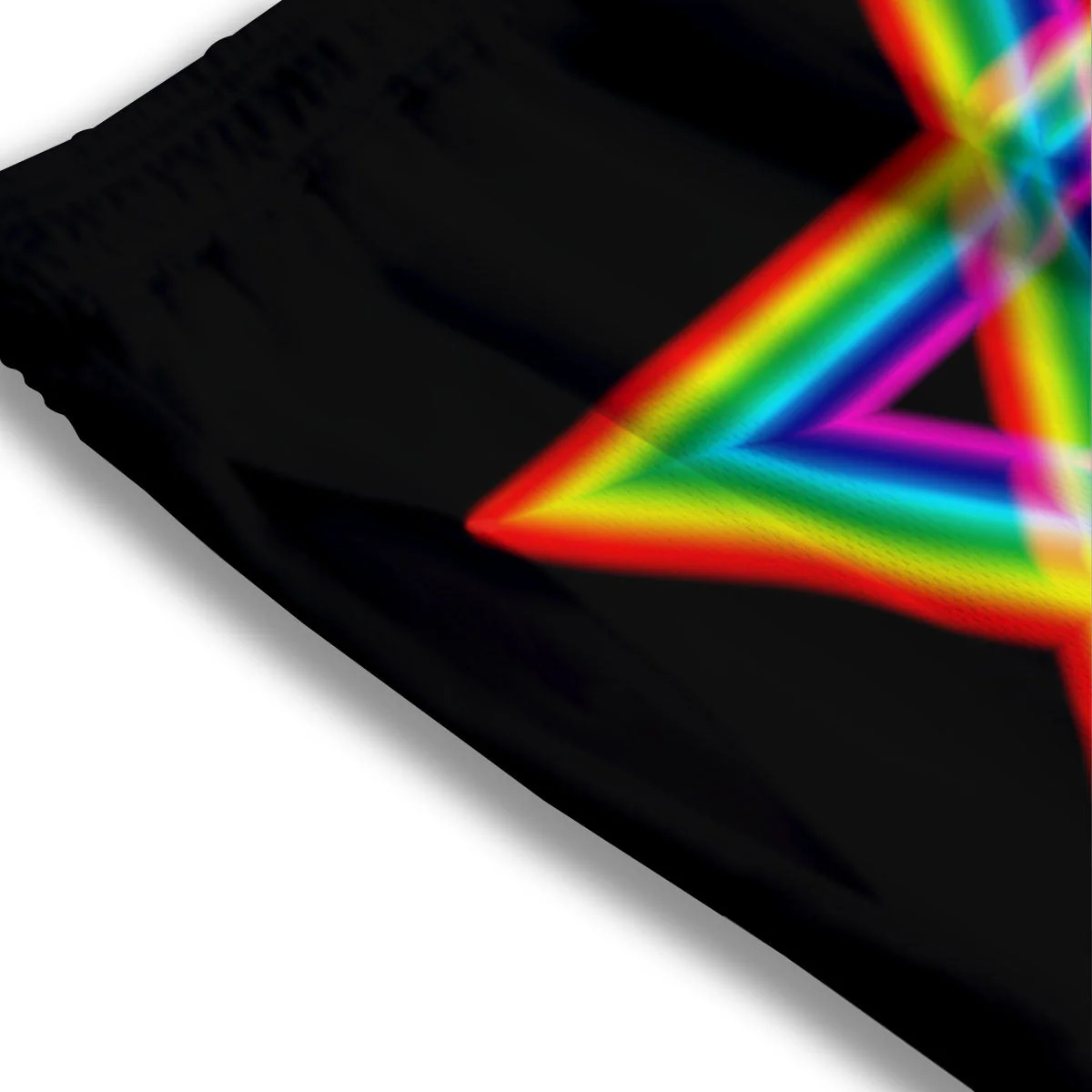Star Of David Rainbow Print Mesh Shorts - Image 3