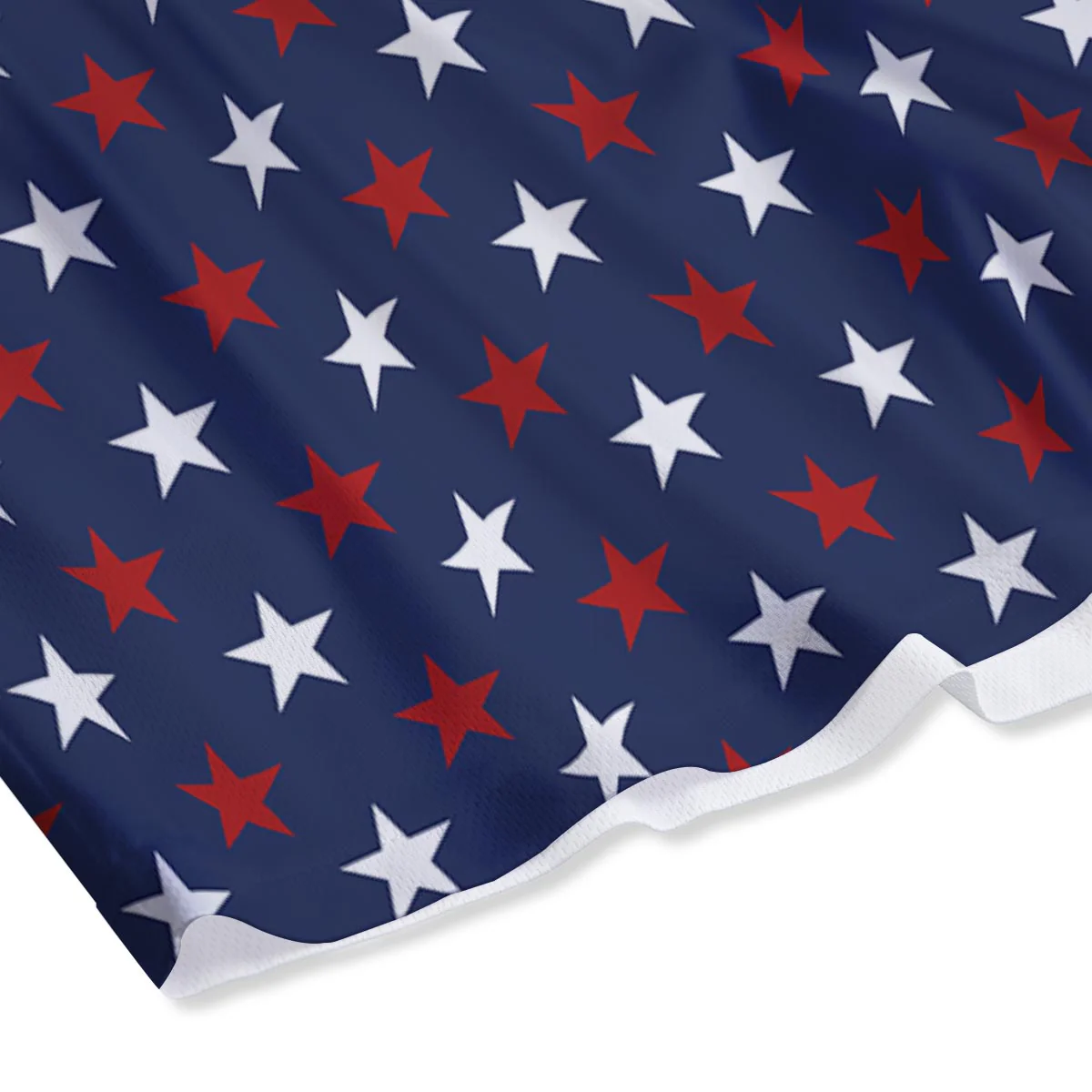Star White And Red Print Pattern Mesh Shorts - Image 4
