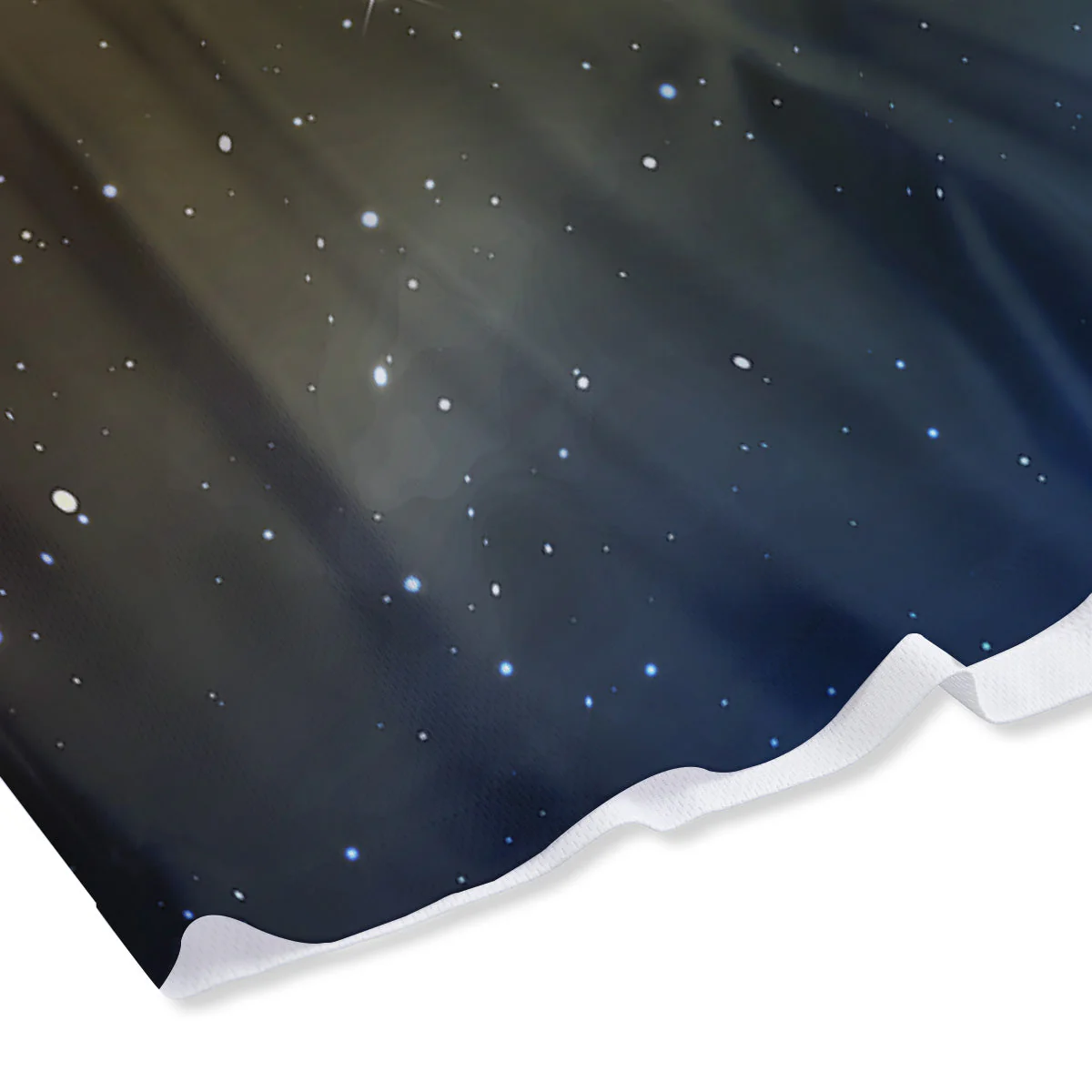 Stardust Galaxy Space Blue Orange Print Mesh Shorts - Image 4