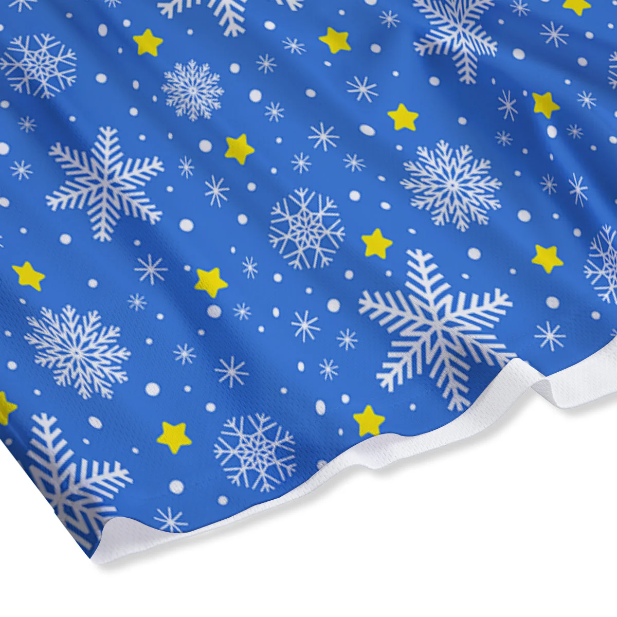 Stars And Christmas Snowflakes Print Mesh Shorts - Image 4