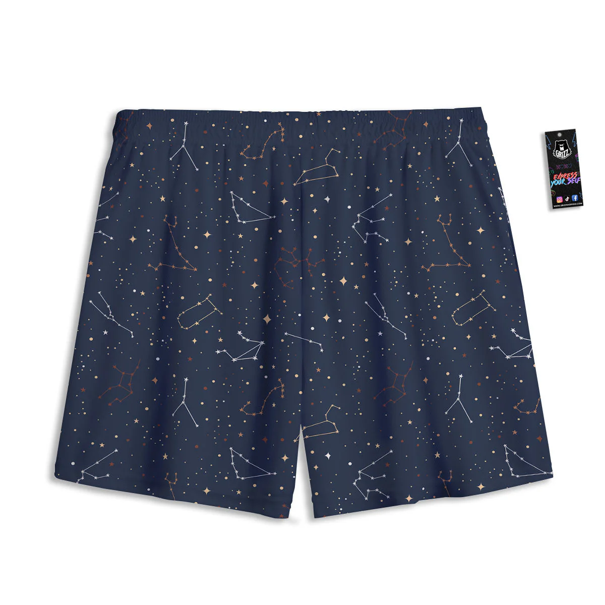 Stars Constellation Print Pattern Mesh Shorts - Image 2