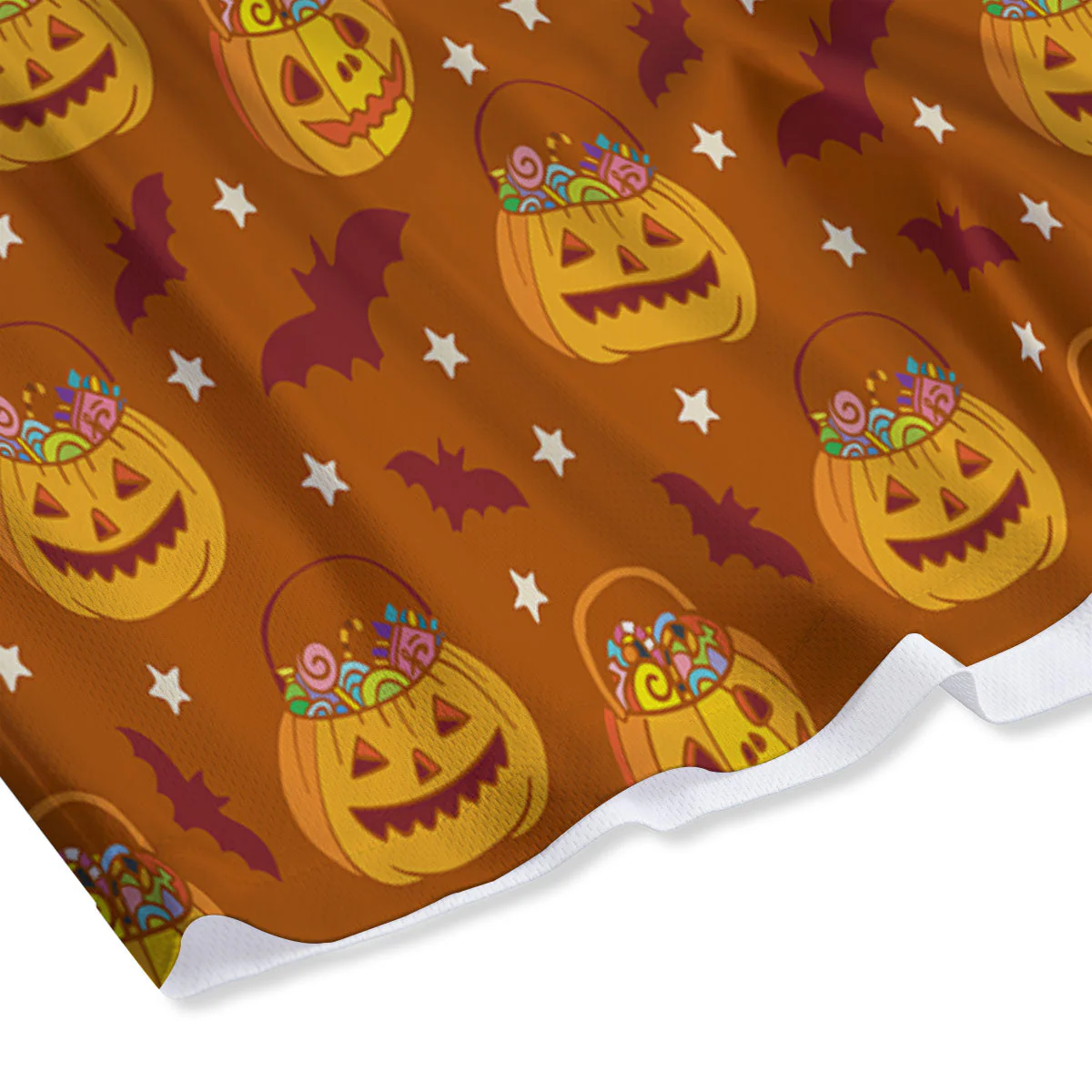 Stars Halloween Print Pattern Mesh Shorts - Image 4