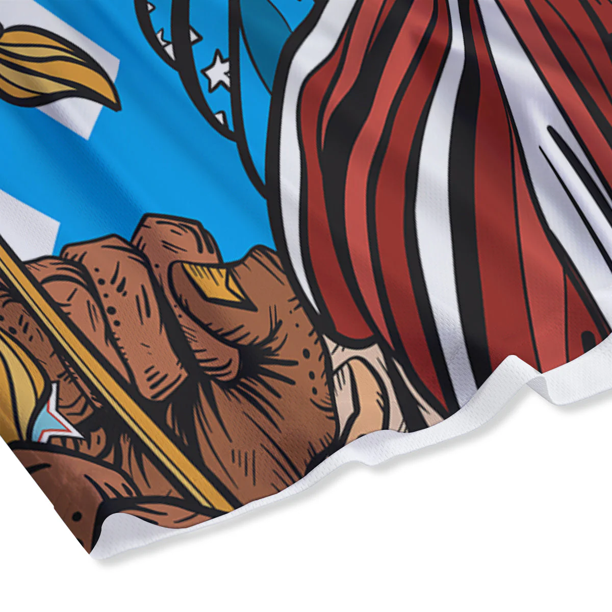 Statue Of Liberty USA Print Mesh Shorts - Image 4