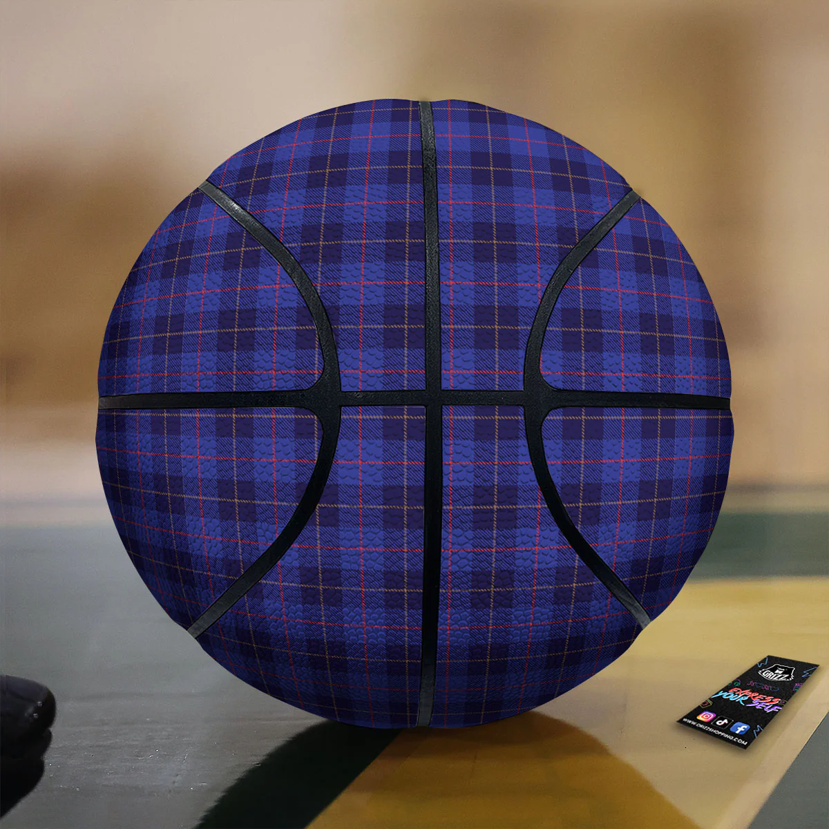 Stewart Tartan Deep Blue Print Basketball