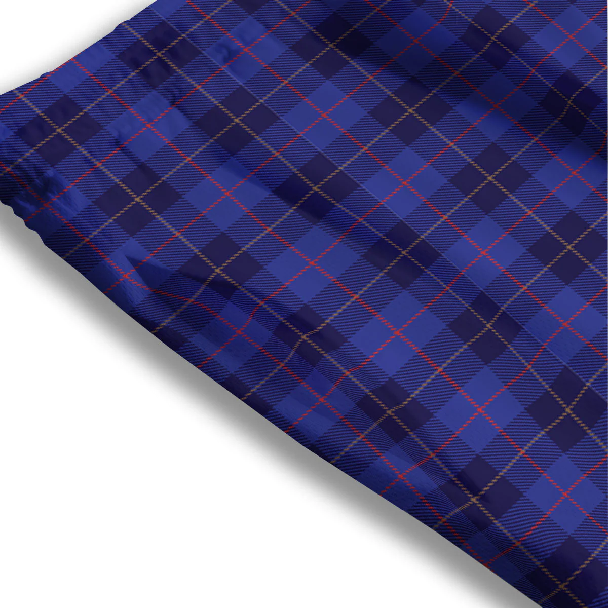 Stewart Tartan Deep Blue Print Mesh Shorts - Image 3