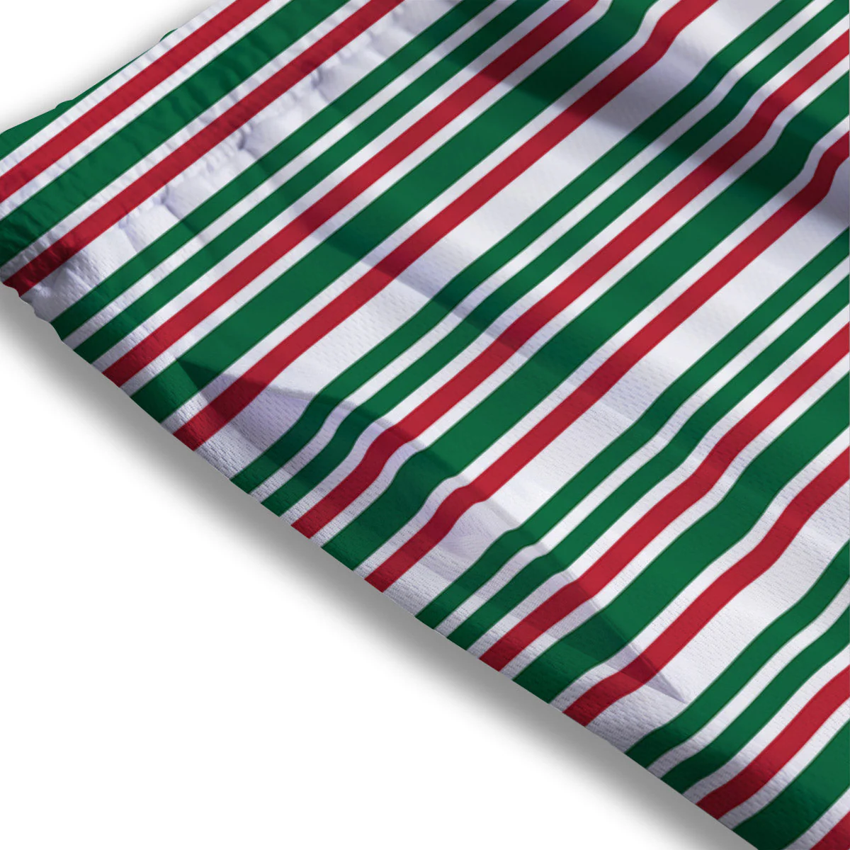 Stripe Candy Cane Print Pattern Mesh Shorts - Image 3