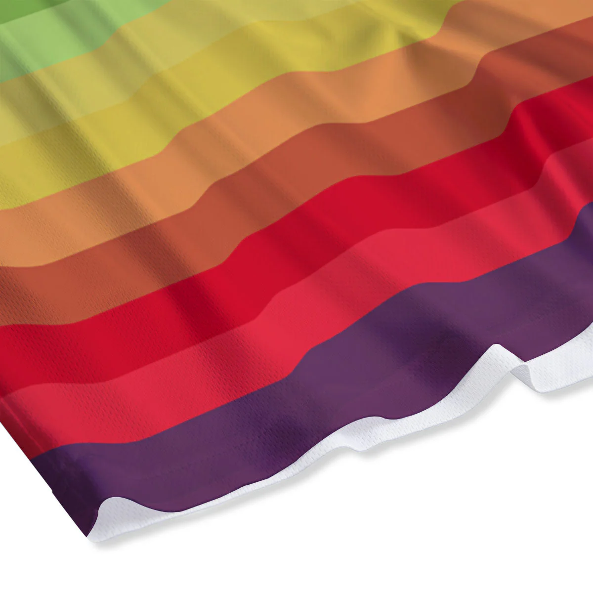 Stripe Rainbow Print Pattern Mesh Shorts - Image 4