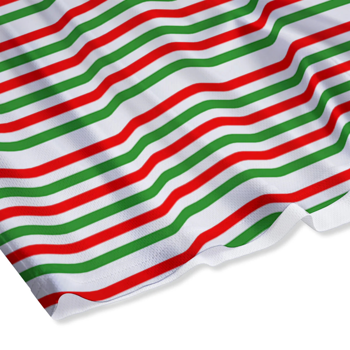 Striped Candy Cane Print Pattern Mesh Shorts - Image 4