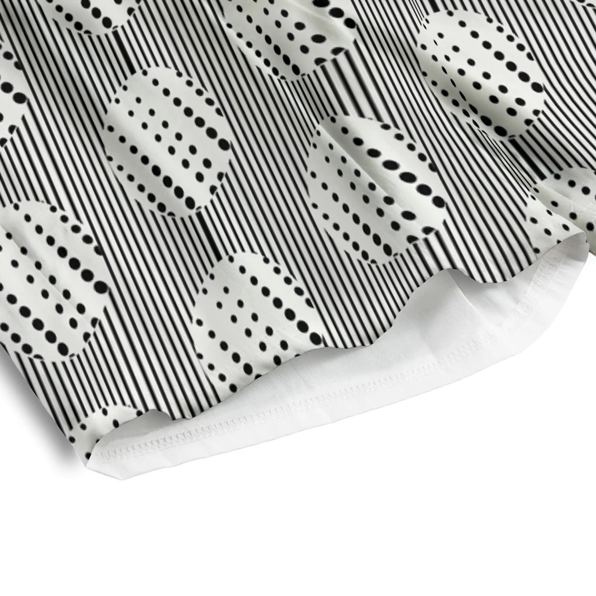 Stripes And Polka Dot Print Pattern Men's Athletic Shorts - Image 4