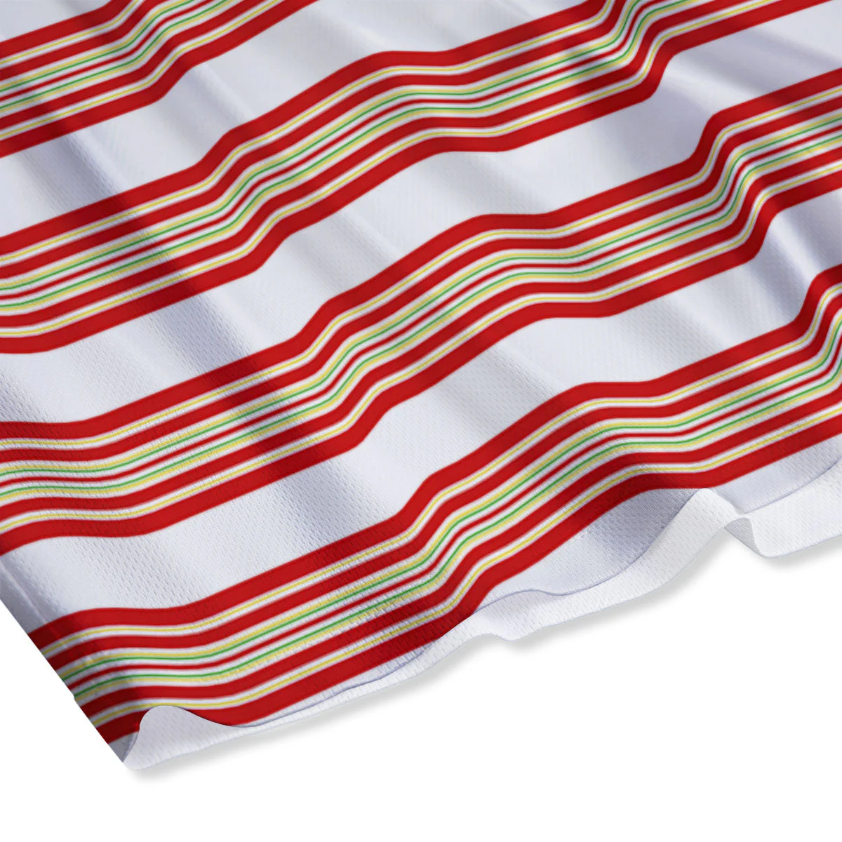 Stripes Merry Christmas Print Pattern Mesh Shorts - Image 4