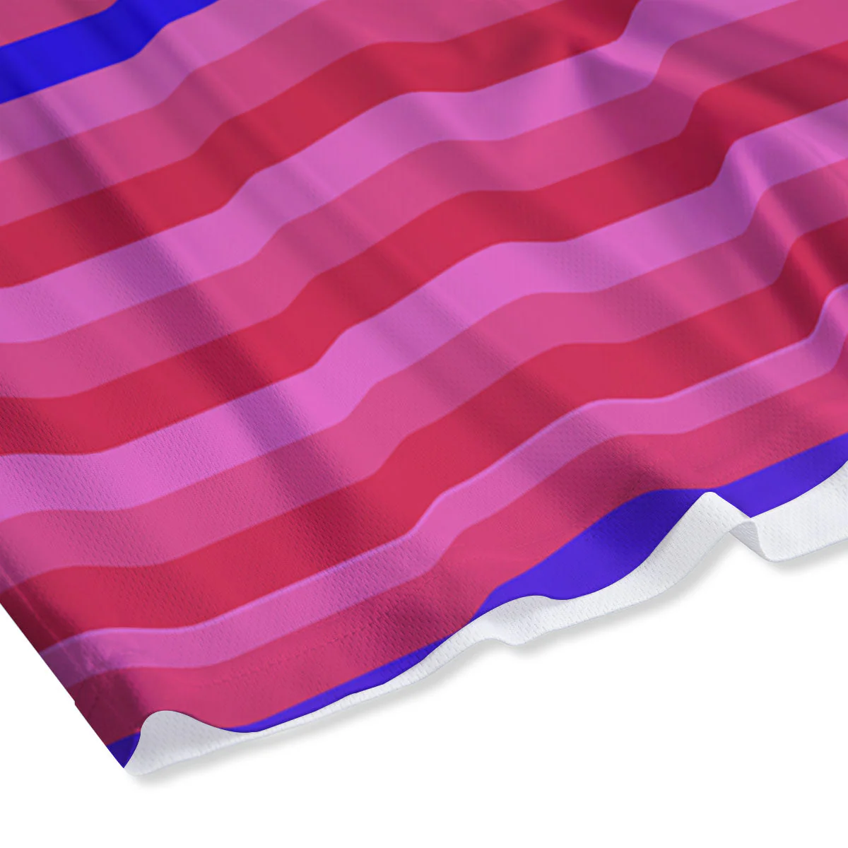 Stripes Pink Red And Blue Print Mesh Shorts - Image 4