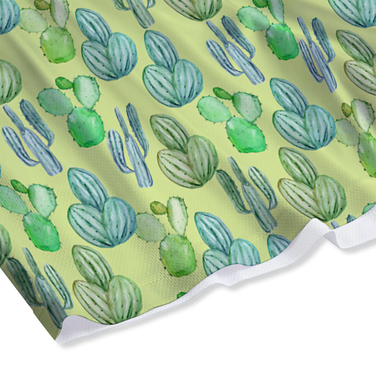 Succulent And Pastel Cactus Print Mesh Shorts - Image 4
