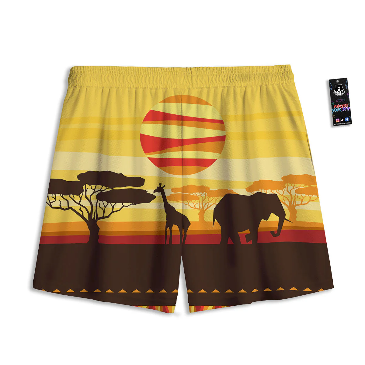 Sun African Print Mesh Shorts - Image 2