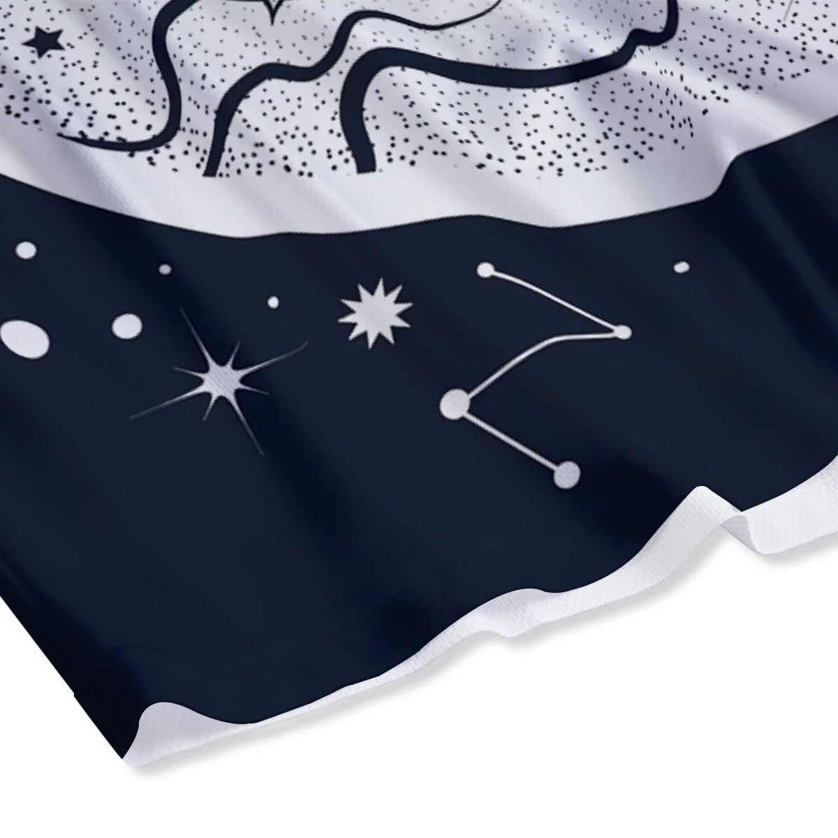 Sun And Moon Bohemian Celestial Print Mesh Shorts - Image 4