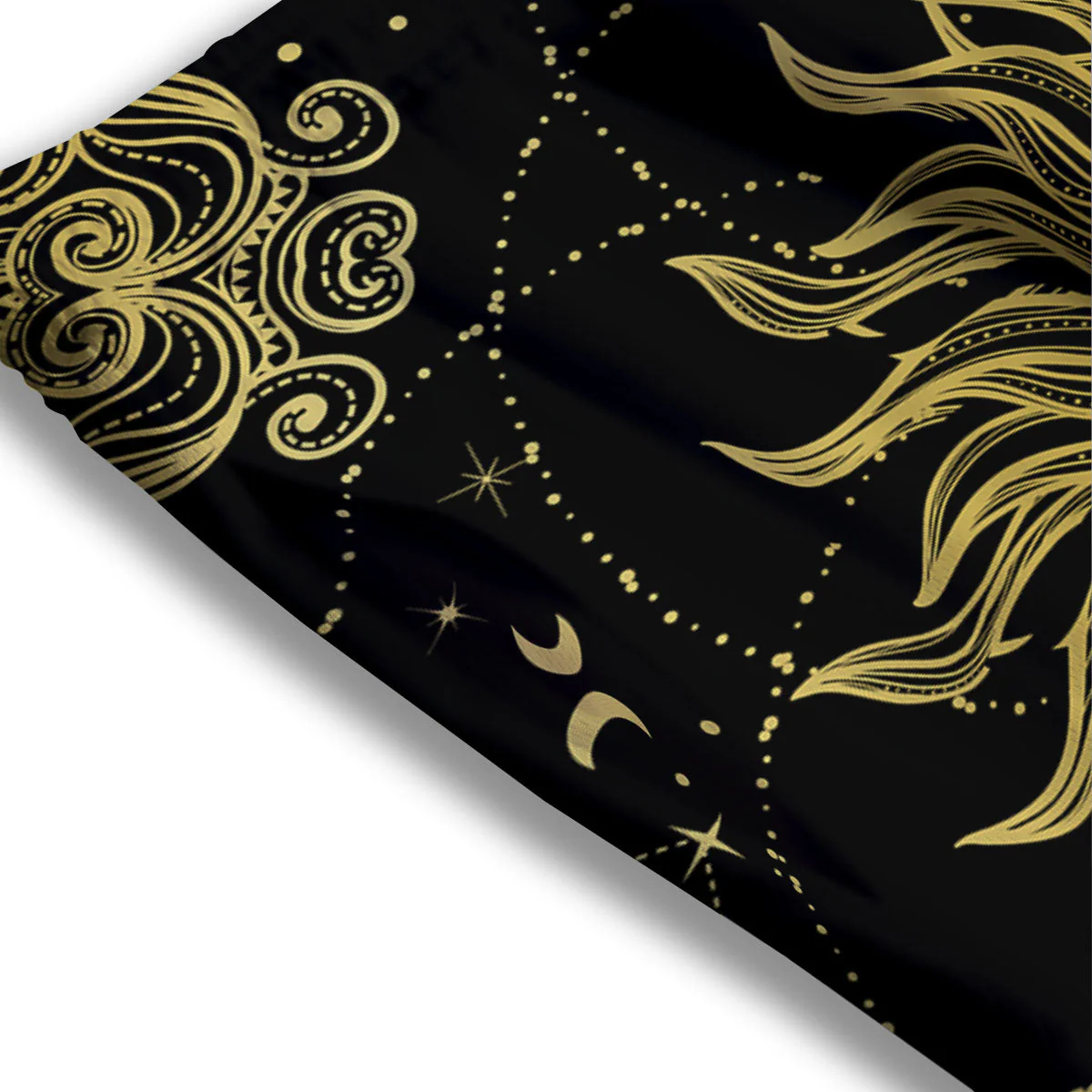 Sun Celestial Vintage Print Mesh Shorts - Image 3