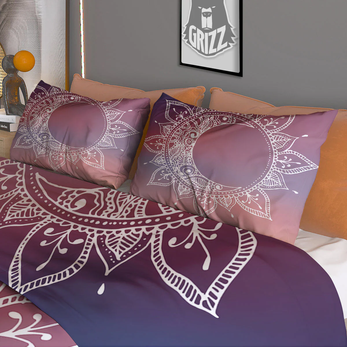Sun Mandala Print Duvet Cover Bedding Set - Image 3