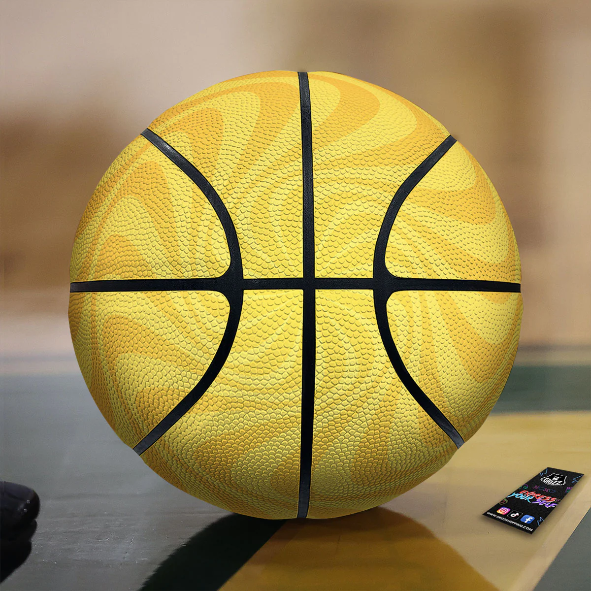 Sun Psychedelic Burning Print Basketball