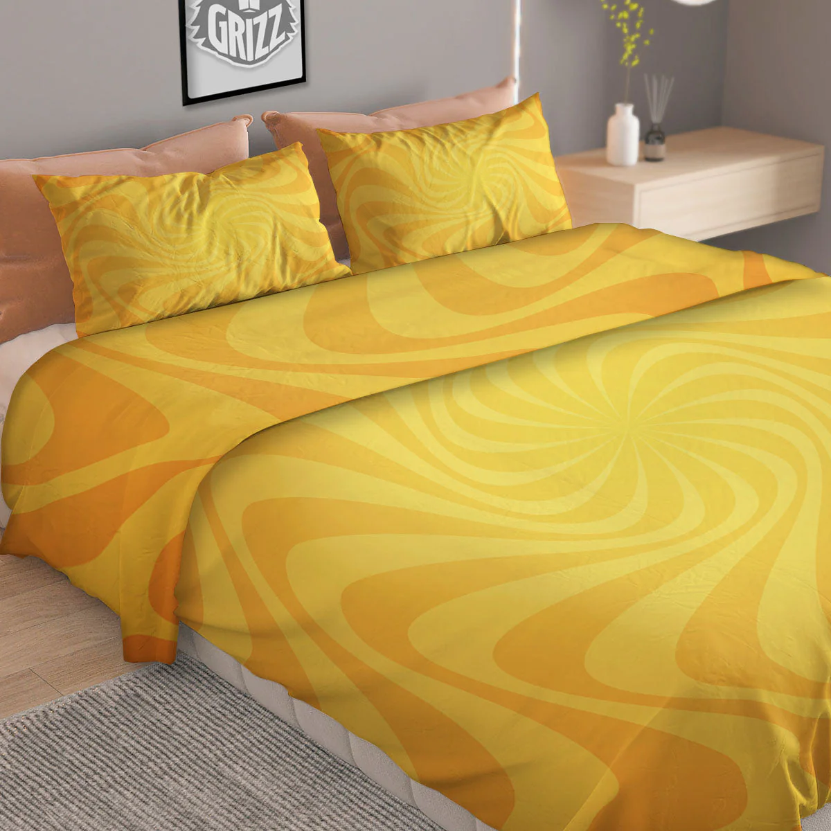 Sun Psychedelic Burning Print Duvet Cover Bedding Set - Image 2