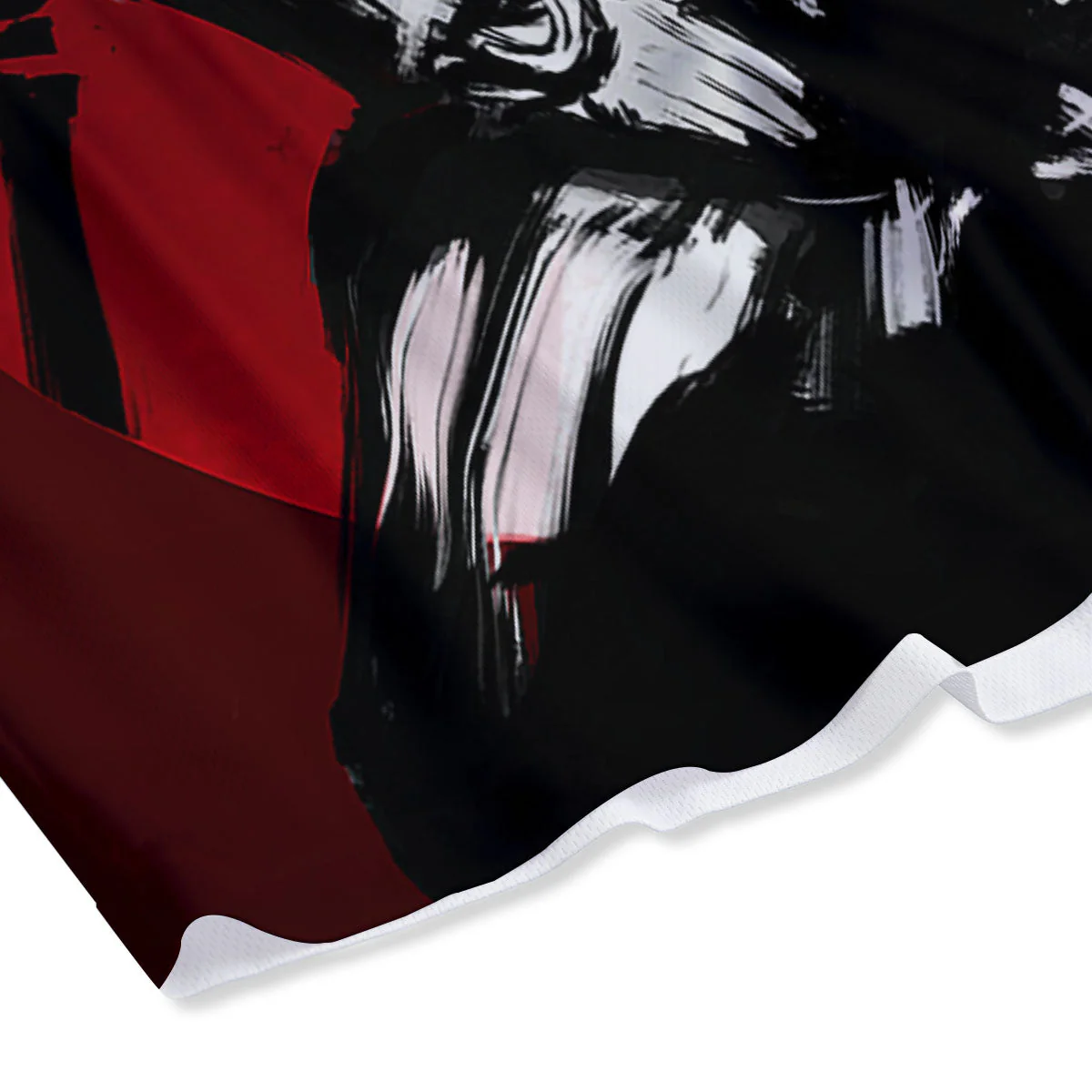 Sun Samurai Red Rising Print Mesh Shorts - Image 4