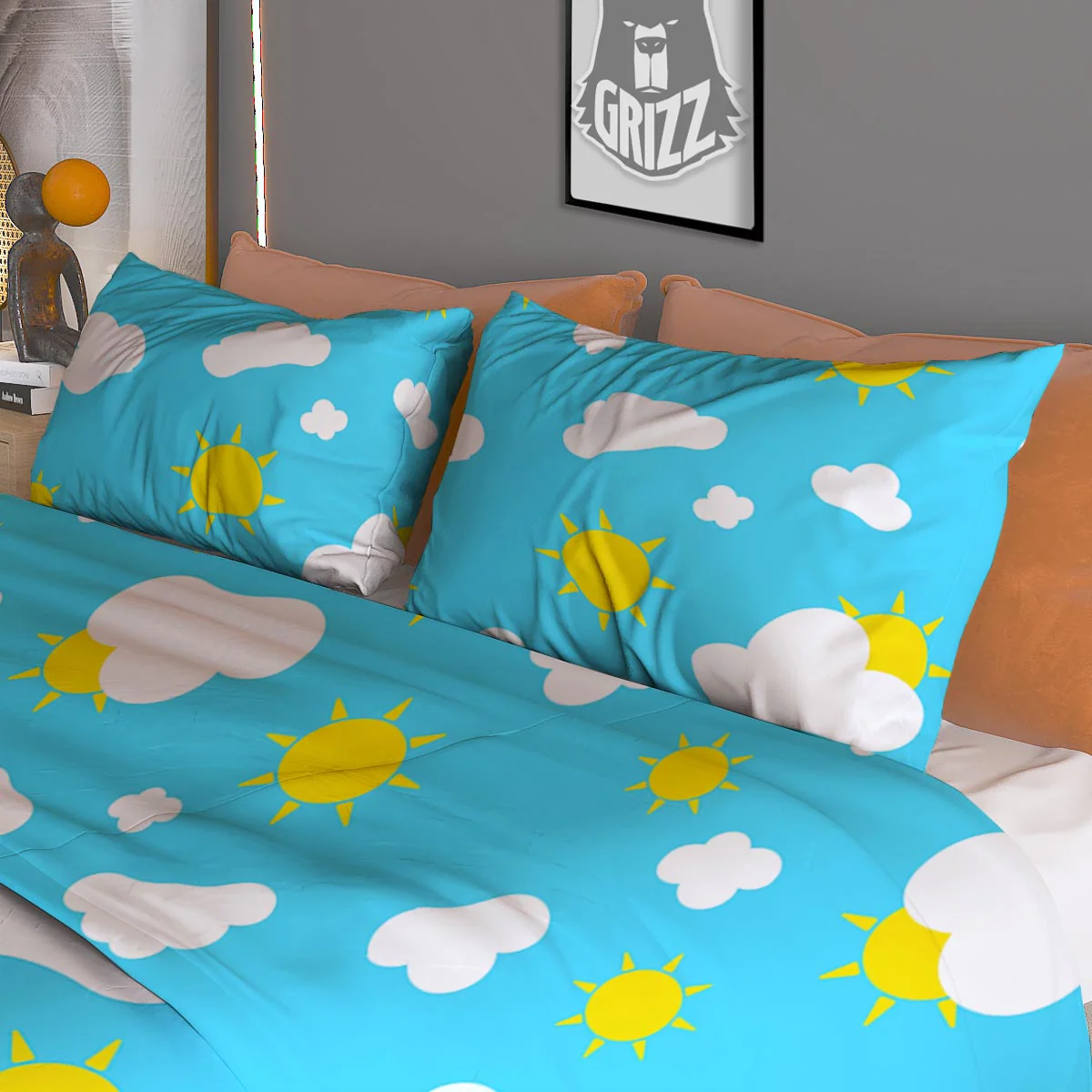 Sun Shiny Print Pattern Duvet Cover Bedding Set - Image 3