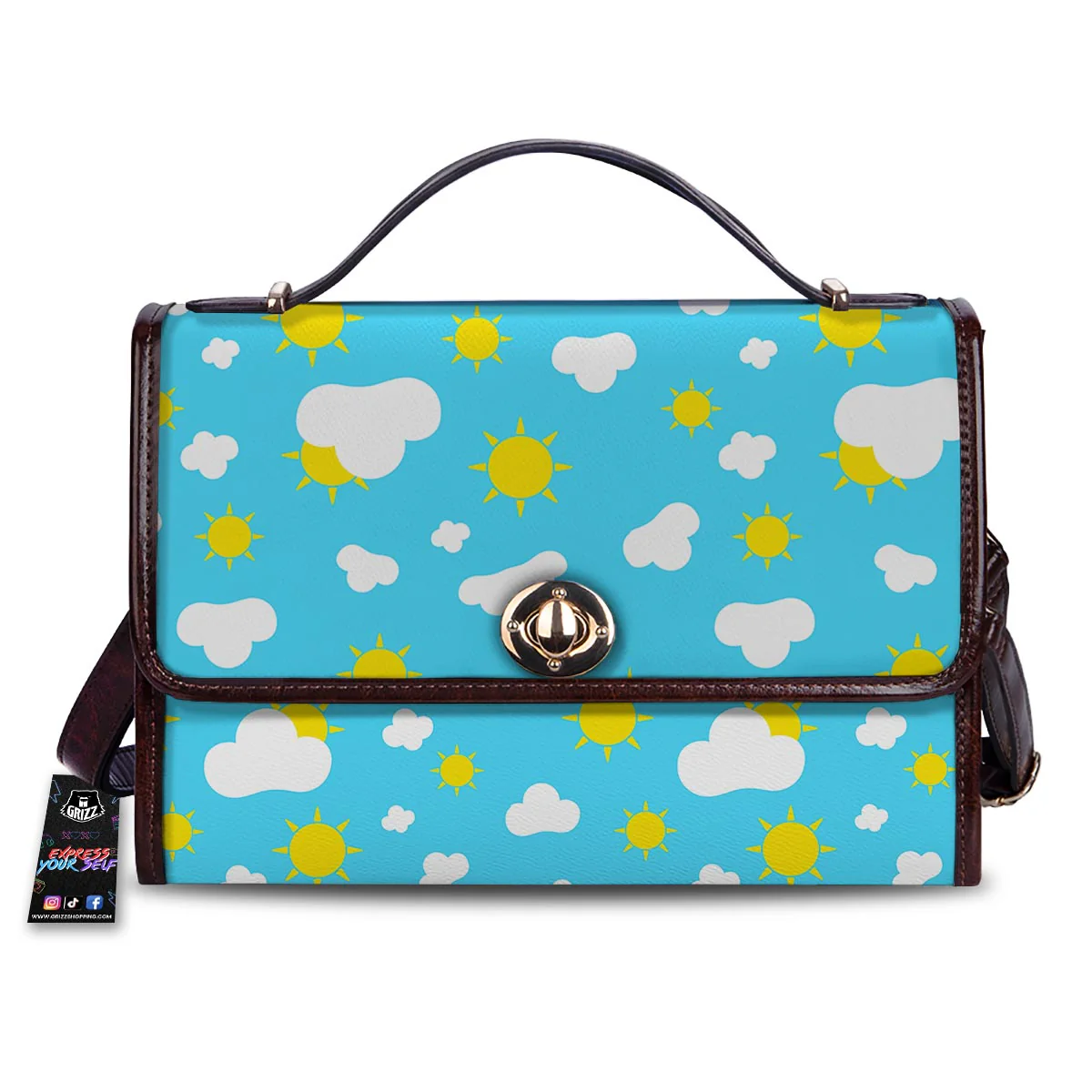 Sun Shiny Print Pattern Women's Satchel Bag