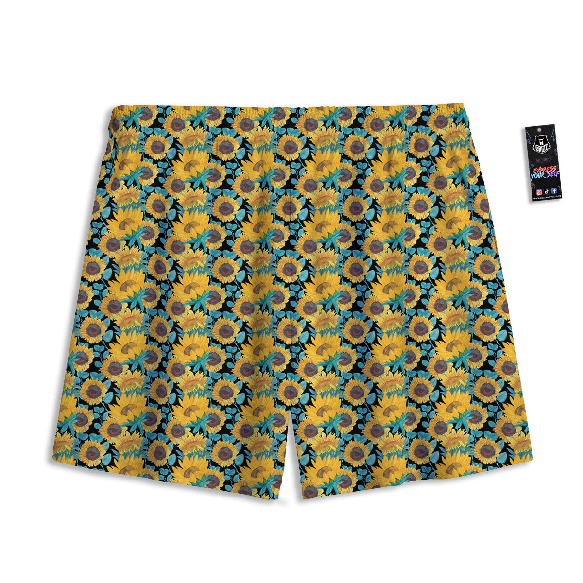 Sunflower Bright Print Pattern Mesh Shorts - Image 2