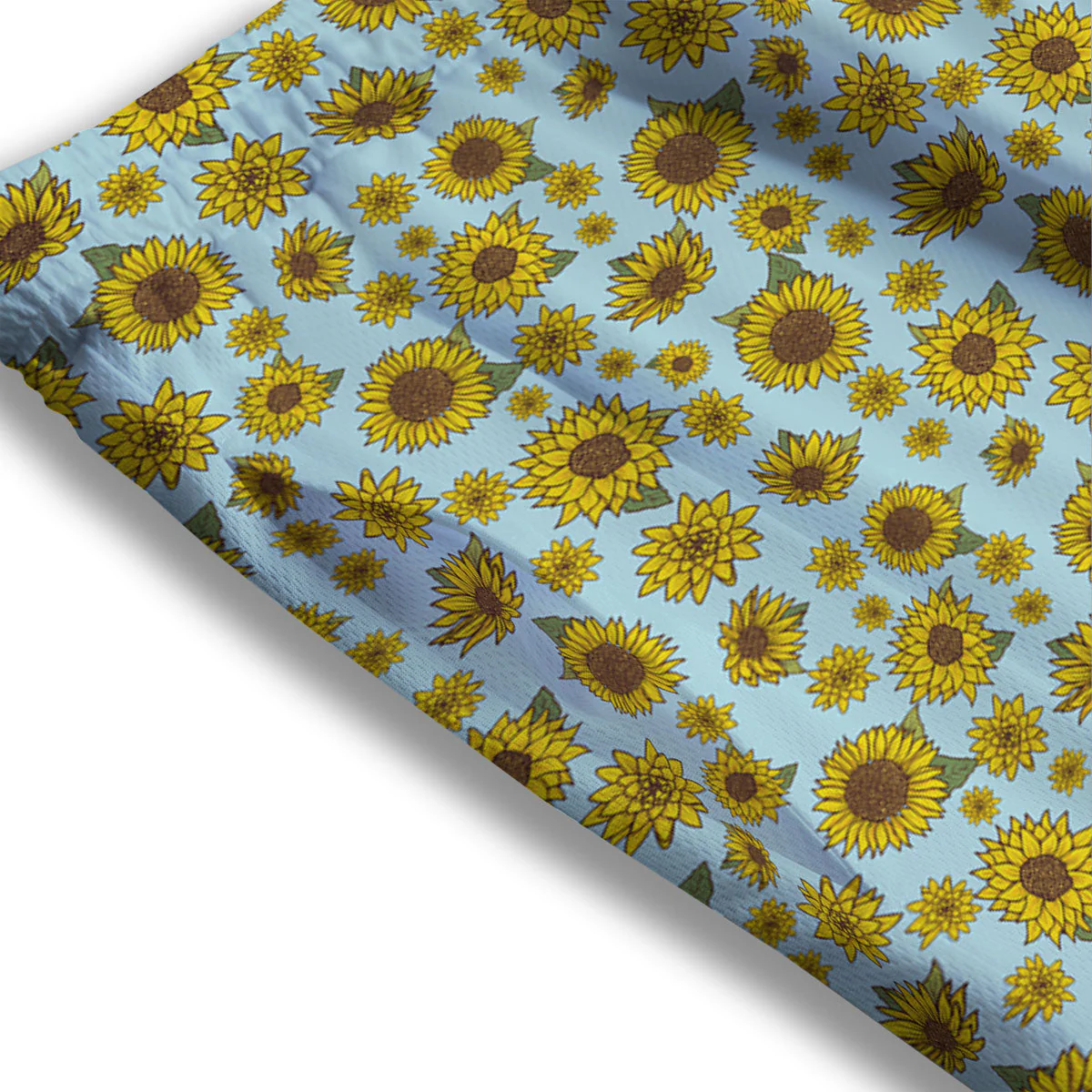 Sunflower Doodle Print Pattern Mesh Shorts - Image 3