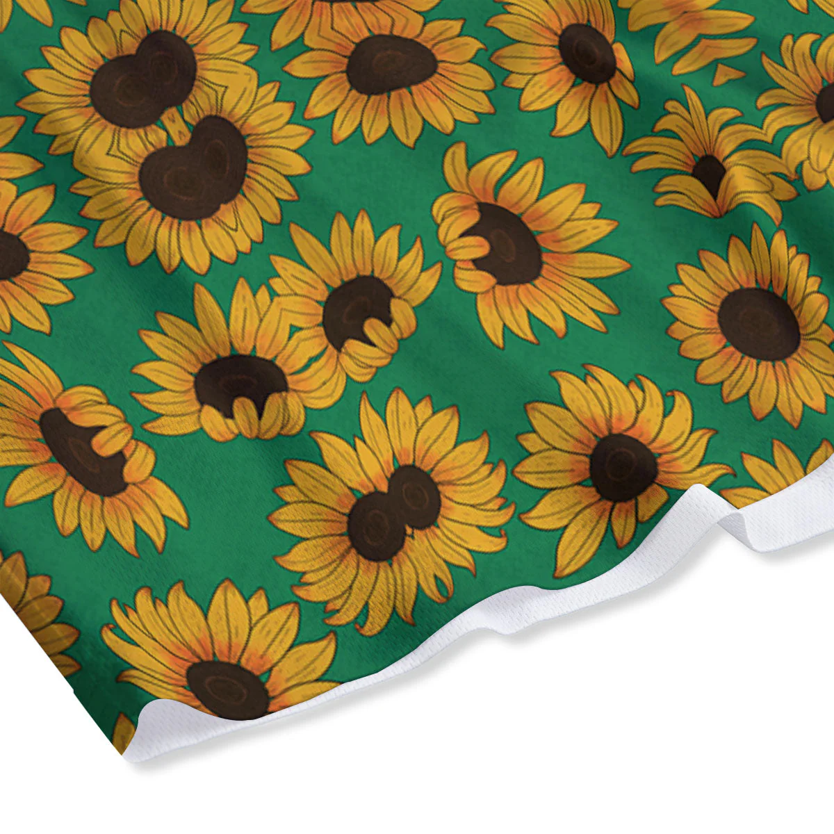 Sunflower Green Print Pattern Mesh Shorts - Image 4