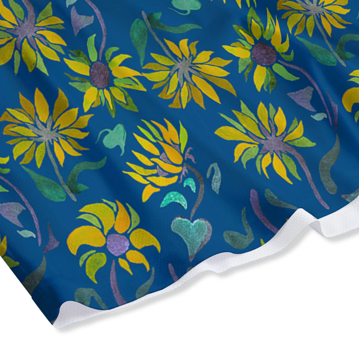Sunflower Navy Print Pattern Mesh Shorts - Image 4